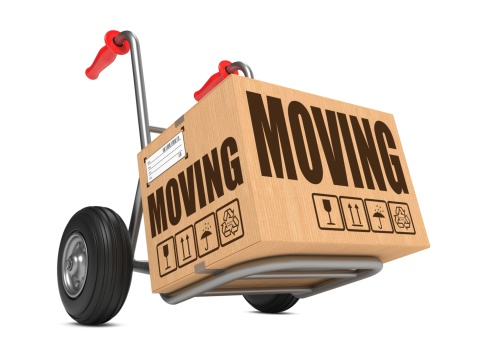 moving box on a hand truck