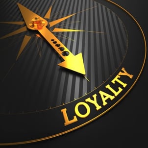 arrow pointing to the word loyalty