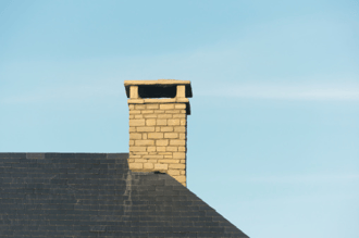 chimney against blue sky