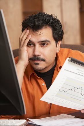 man discouraged by reserve study