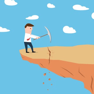 graphic of man on cliff