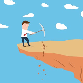 graphic of man on cliff