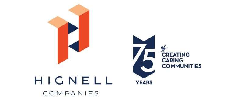 Hignell - 75 Years logo