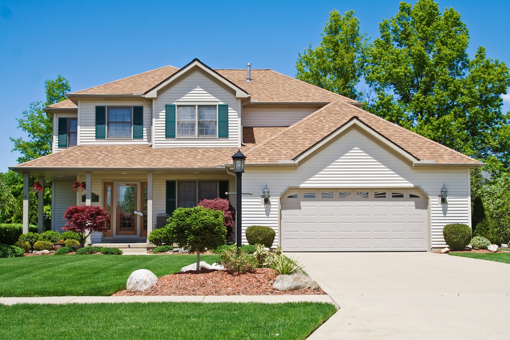 clean landscaped front yard shutterstock_12934753