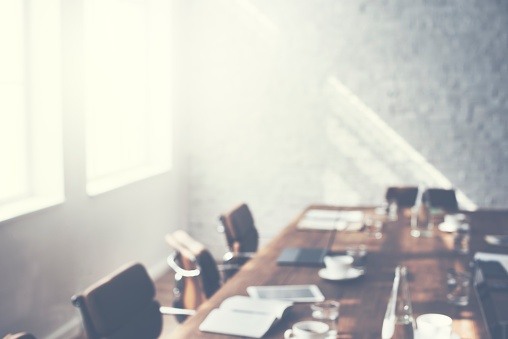 conference room table with sunbeam