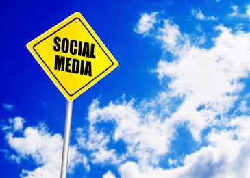 social media road sign