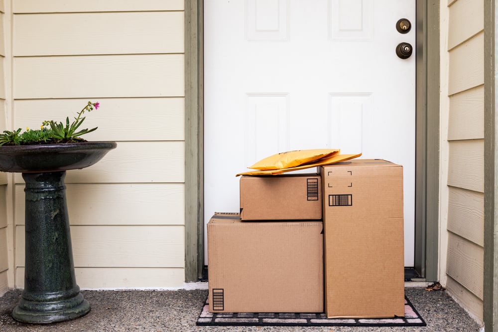 package deliveries left on porch