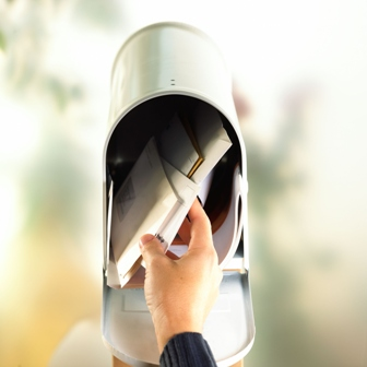 mailbox with letters inside